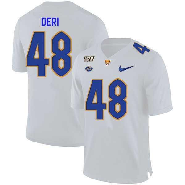 2019 Men #48 Peyton Deri Pitt Panthers College Football Jerseys Sale-White